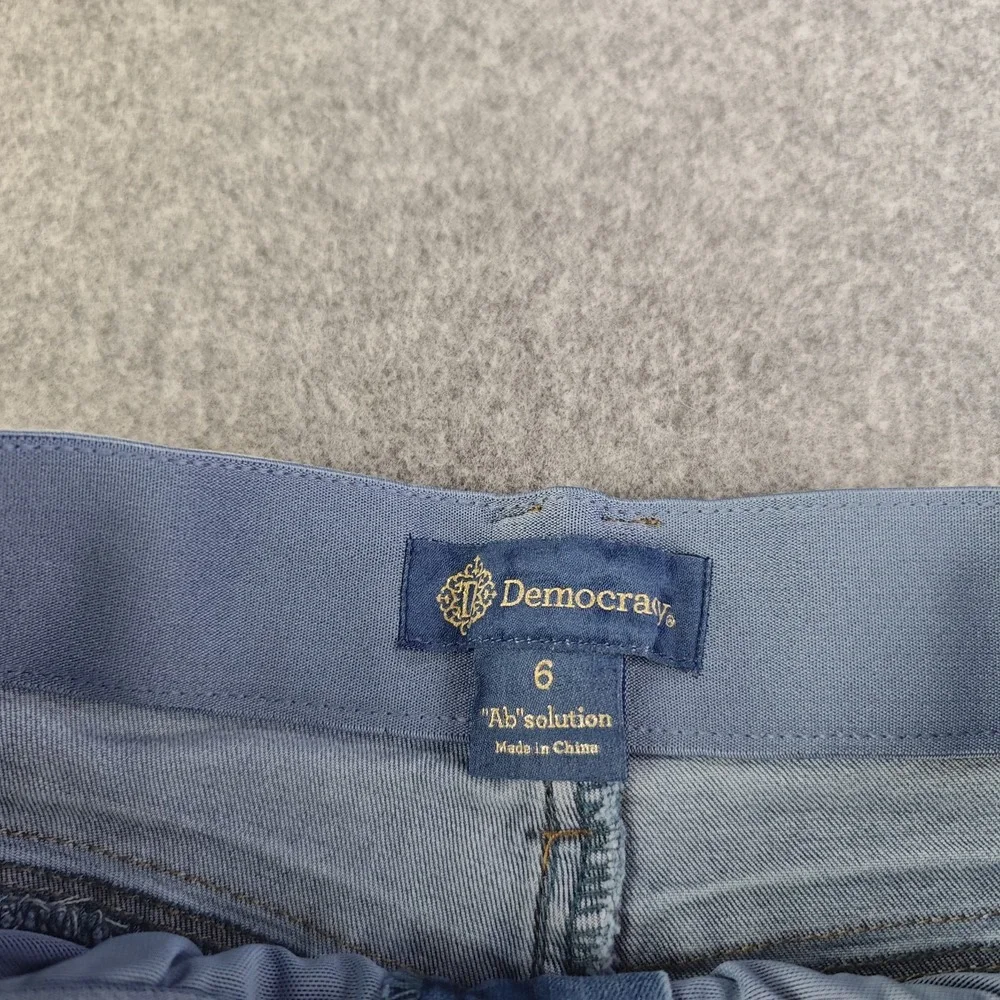 Democracy Bootcut Jeans Women's 6 Ab Solution Blue Light Wash Denim Stretch